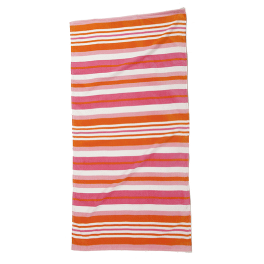 Pencil Stripe Hot Prints Brazilian Beach Towel - Orange
