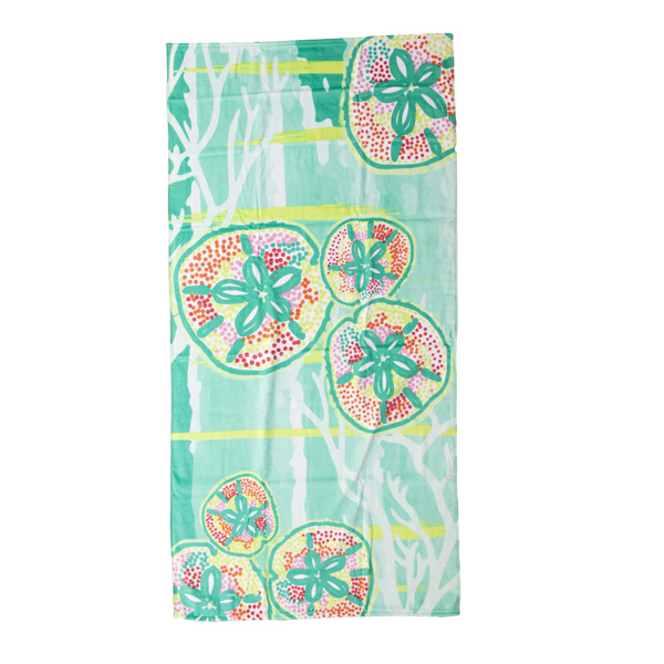 Dollars In The Sand Aqua Hot Prints Brazilian Beach Towel