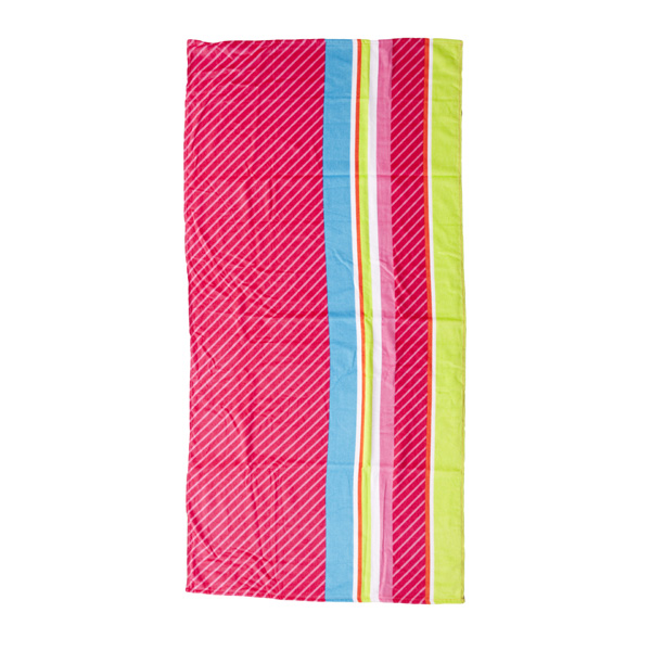 Side Stripe Pink Hot Prints Brazilian Beach Towel