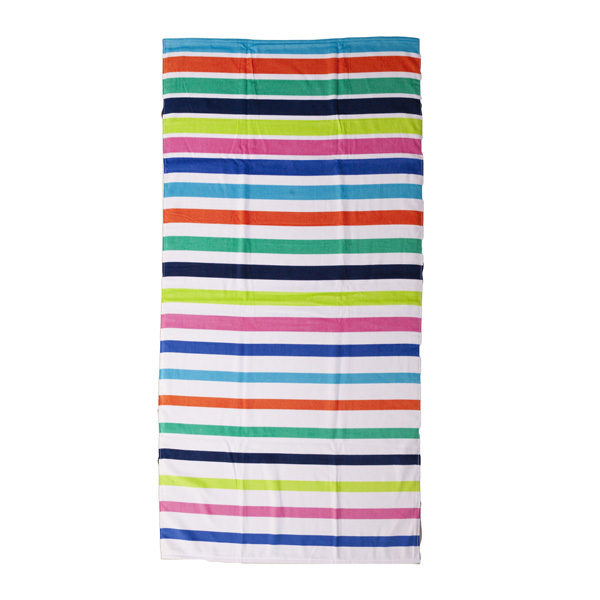 Fruity Stripe White Hot Prints Brazilian Beach Towel