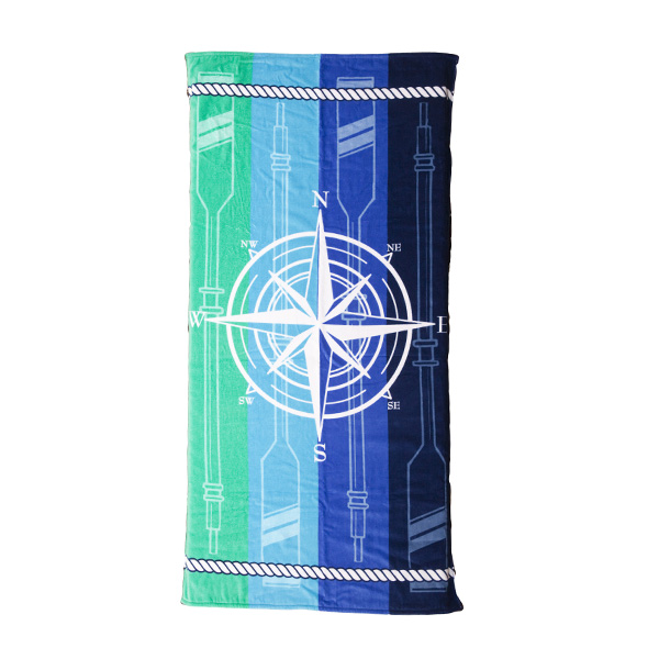 Compass Oars Large Hot Prints Beach Towel