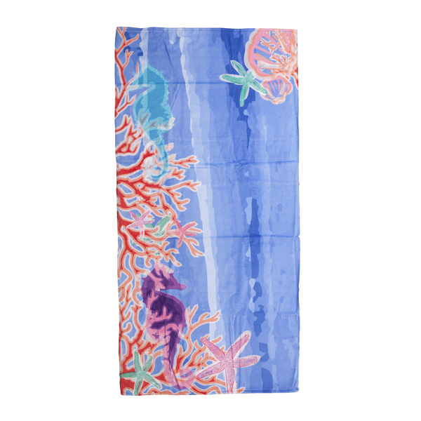 Coral Reef Cobalt Hot Prints Brazilian Beach Towel