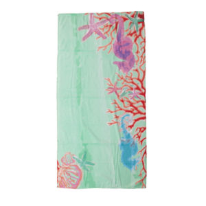 Coral Reef Aqua Hot Prints Brazilian Beach Towel