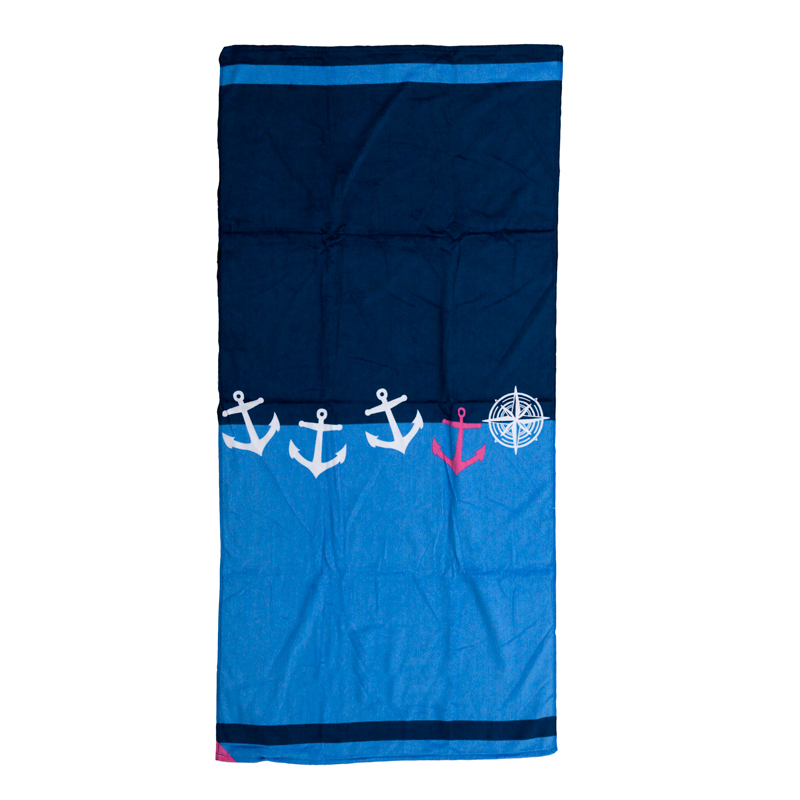 Split Anchors Hot Prints Brazilian Beach Towel Cobalt